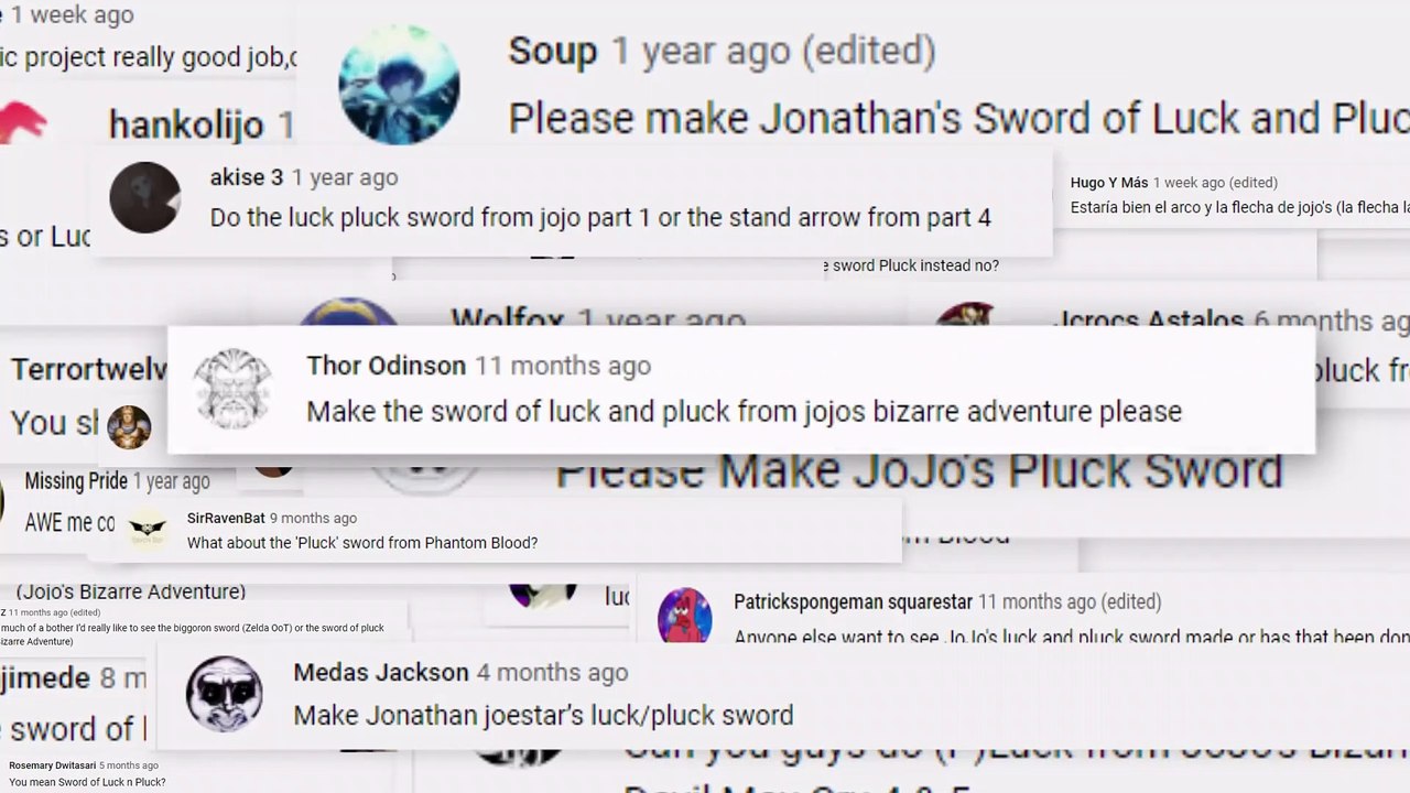 Luck Pluck Jojo's Bizarre Adventure MAN AT ARMS video