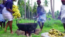 BANANA OIL FRY _ Banana Balls Recipe _ Pazham Bonda _ Cooking Sweet Banana Bonda Recipe In Village(480P)