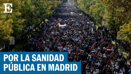 Multitudinaria manifestación en defensa de la sanidad pública de Madrid