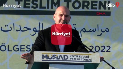 Bakan Soylu, briket evlerin teslim törenine katıldı