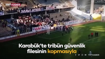 File koptu, taraftarlar sahaya düştü: 6 yaralı