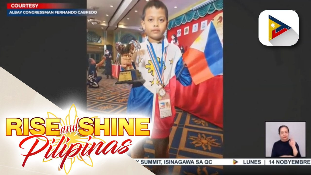 Batang lalaki na taga-Albay, itinanghal na kampeon ng 6th Asia Youth Chess Championship sa Bangkok, Thailand