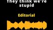 Editorial en inglés | They think we're stupid
