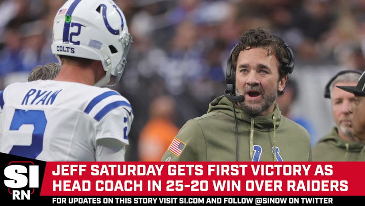 Colts' Jeff Saturday Gets First Win as Interim...