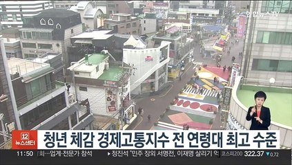청년 체감 경제고통지수 전 연령대 최고 수준