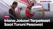 Detik-detik Ibu Iriana Jokowi Terpeleset di Tangga Pesawat saat Tiba di Bali