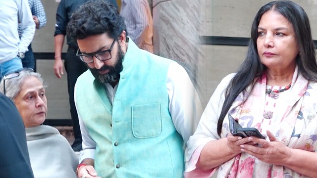 मशहूर फिल्ममेकर राकेश कुमार के प्रेयर मीट में शामिल हुए अभिषेक, जया बच्चन सहित अन्य कलाकार