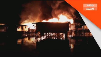 Kebakaran | Warga emas rentung dan 10 buah rumah musnah terbakar