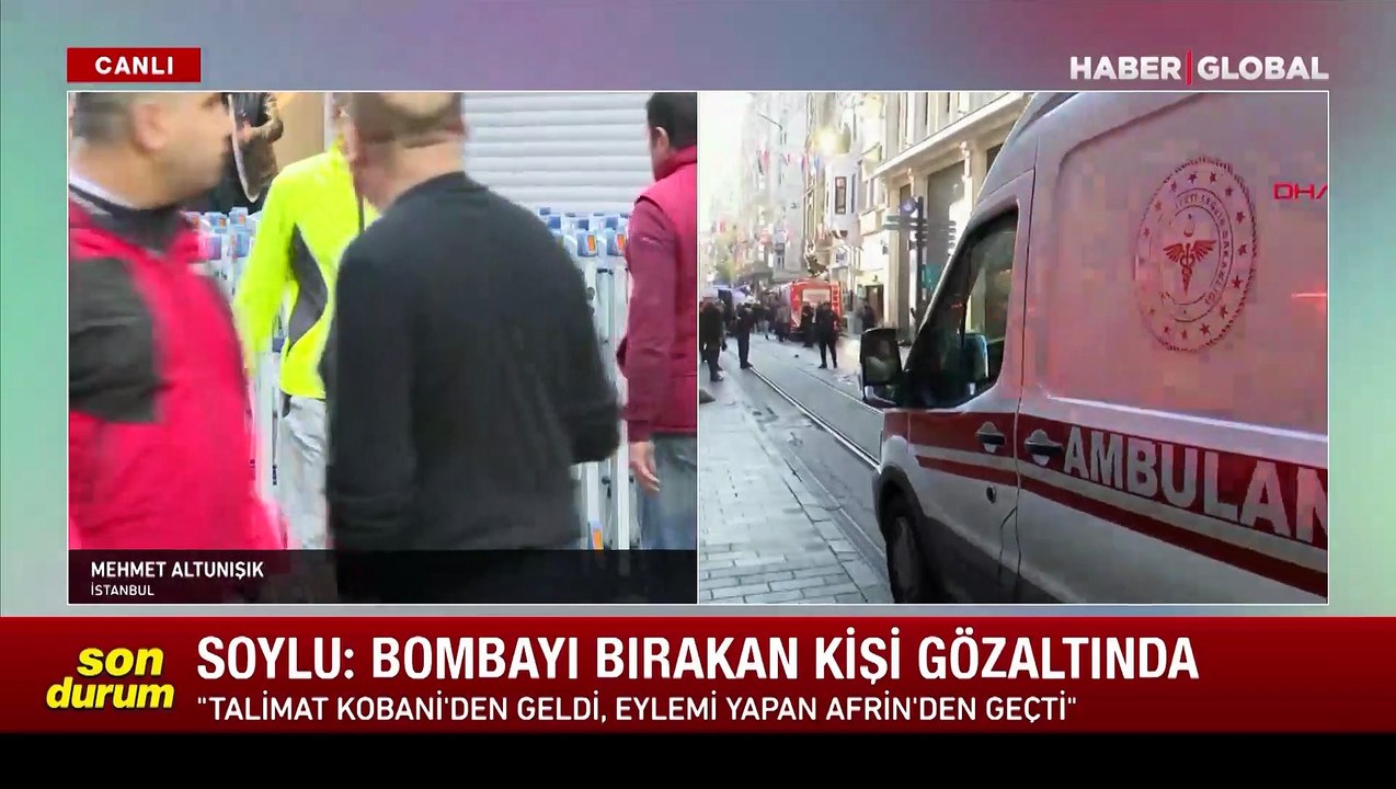 Taksim İstiklal Caddesi'ndeki hain saldırıyla ilgili son durum