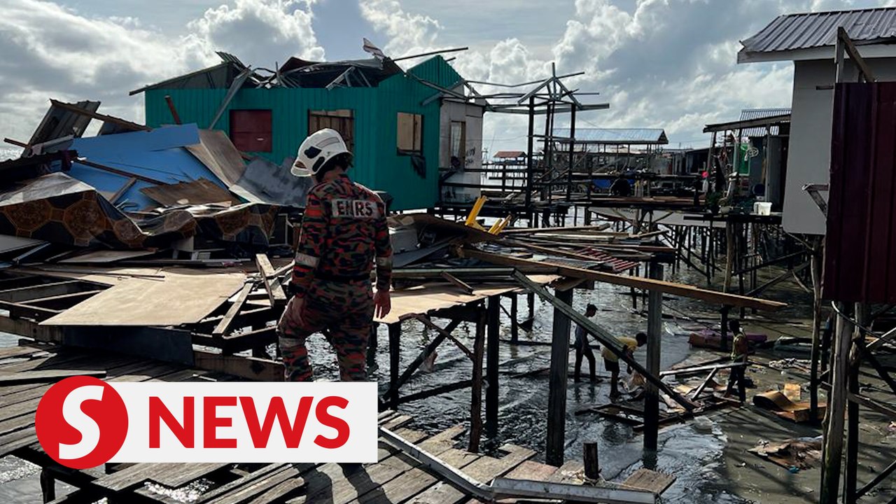 Strong winds destroy 15 semi-concrete houses in Kudat