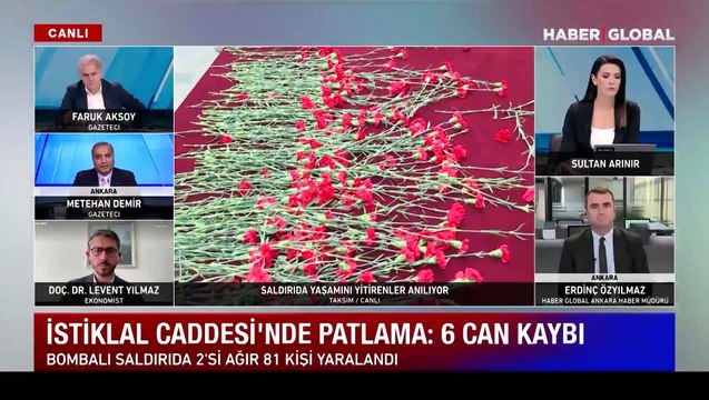 İstiklal Caddesi'ndeki patlamada hayatını kaybedenler anılıyor
