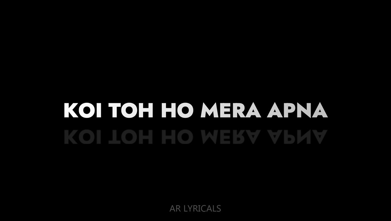 ♪ Koi To Ho Mera Apna ♪ ~ Mere HumSafar ~ Ost Black Screen Status ~ AR Lyricals