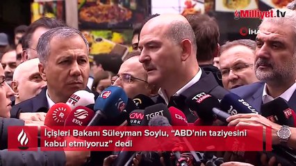 Bakan Soylu: ABD'nin taziyesini kabul etmiyoruz