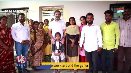 Rahul Gandhi Conversation With Cute Little Girl About Her Family, Dreams | Bharat Jodo Yatra | V6