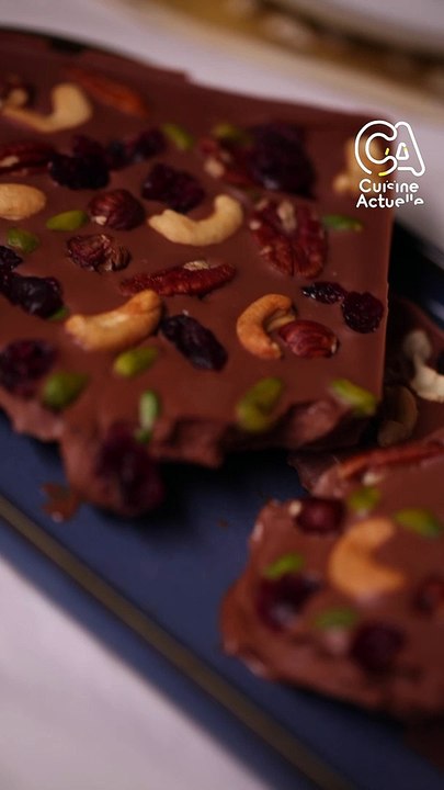 CUISINE ACTUELLE - Tablette de chocolat façon mendiant