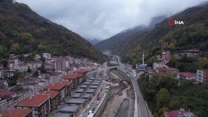 Dereli'de 2 yıl önce yaşanan selde zarar gören tarihi kemer köprünün onarımına başlandı