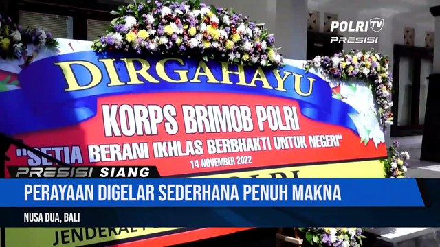 Kapolri HUT Brimob Dalam Pengamanan KTT G20