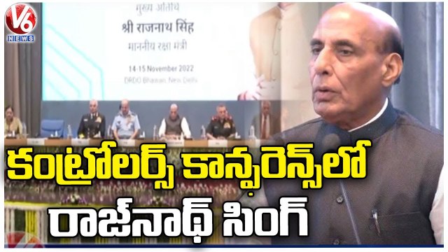 Defence Minister Rajnath Singh Participated In Controllers Conference 2022 | V6 News
