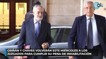 Griñán y Chaves volverán este miércoles a los juzgados para cumplir su pena de inhabilitación