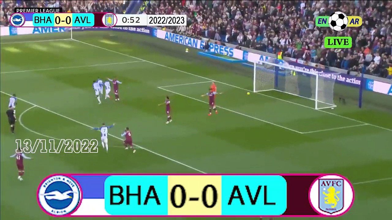 Brighton 1-2 Aston Villa /  أستون فيلا 2- 1 برايتون  / English Premier League 2022 / 2023  الدوري الإنجليزي الممتاز