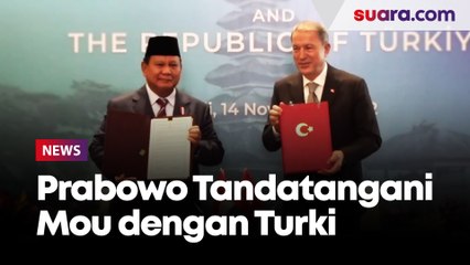 Menhan Prabowo Menandatangani Mou Indonesia dengan Turki