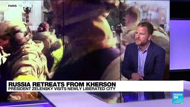 Zelensky visits Ukraine's Kherson after Russian retreat