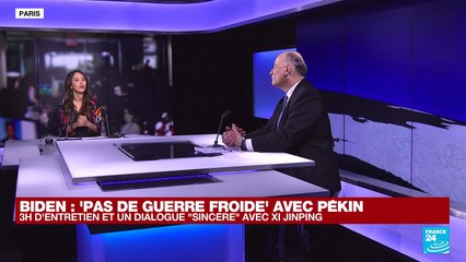 Biden : "pas de guerre froide" avec Pékin, un dialogue sincère avec Xi Jinping.