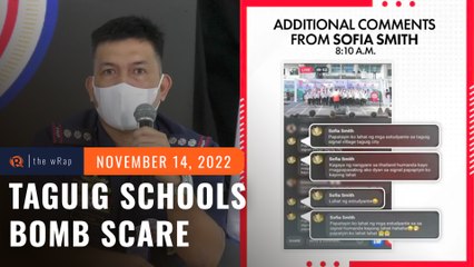 Скачать видео: Grade 9 student behind bomb scare in Taguig schools – police