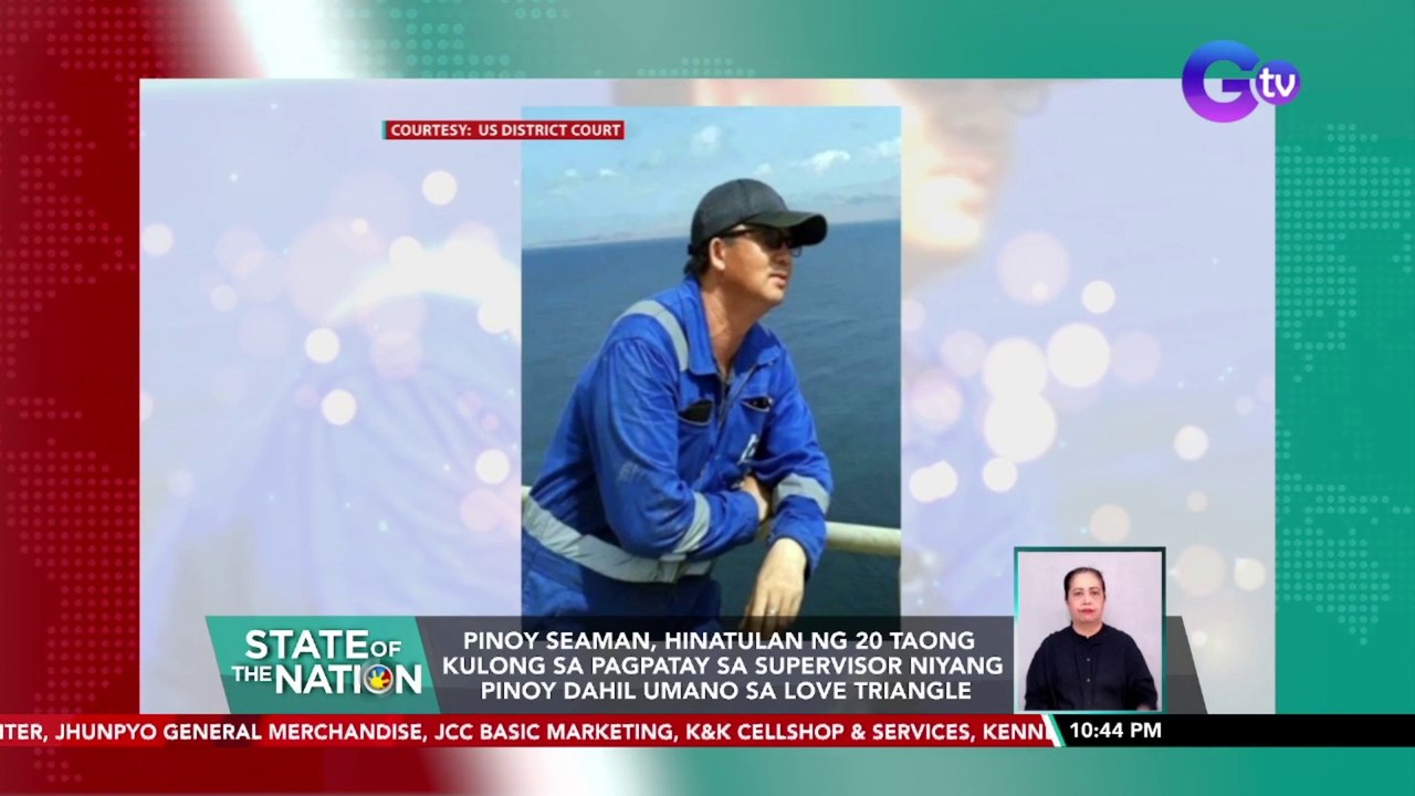 Pinoy seaman, hinatulan ng 20 taong kulong sa pagpatay sa supervisor niyang Pinoy dahil umano sa love triangle | SONA
