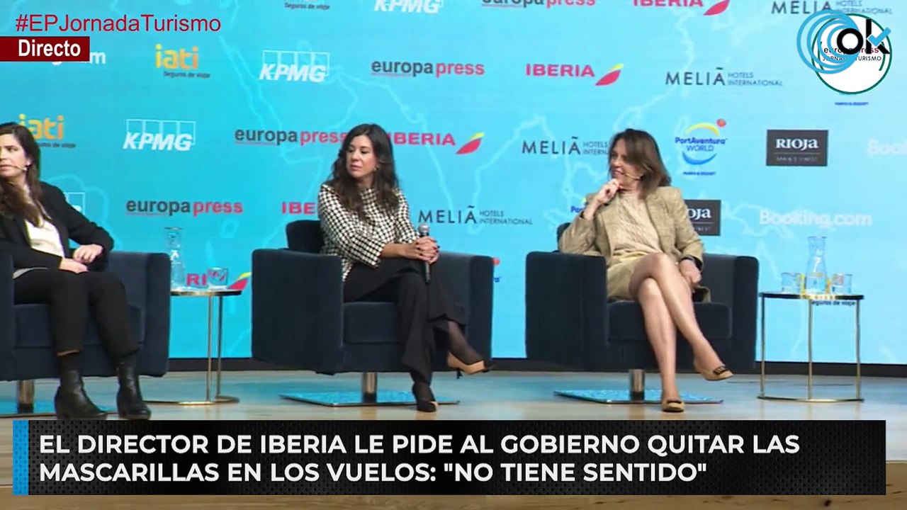 El director de Iberia le pide al Gobierno quitar las mascarillas en los vuelos:"No tiene sentido"
