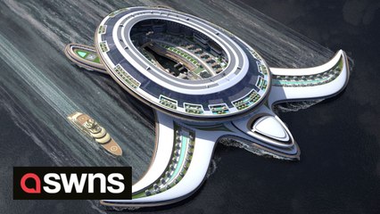 £6.8billion turtle-shaped floating city unveiled