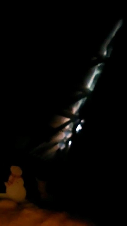 Wind blows through the hole in Natasha Tomlinson's roof