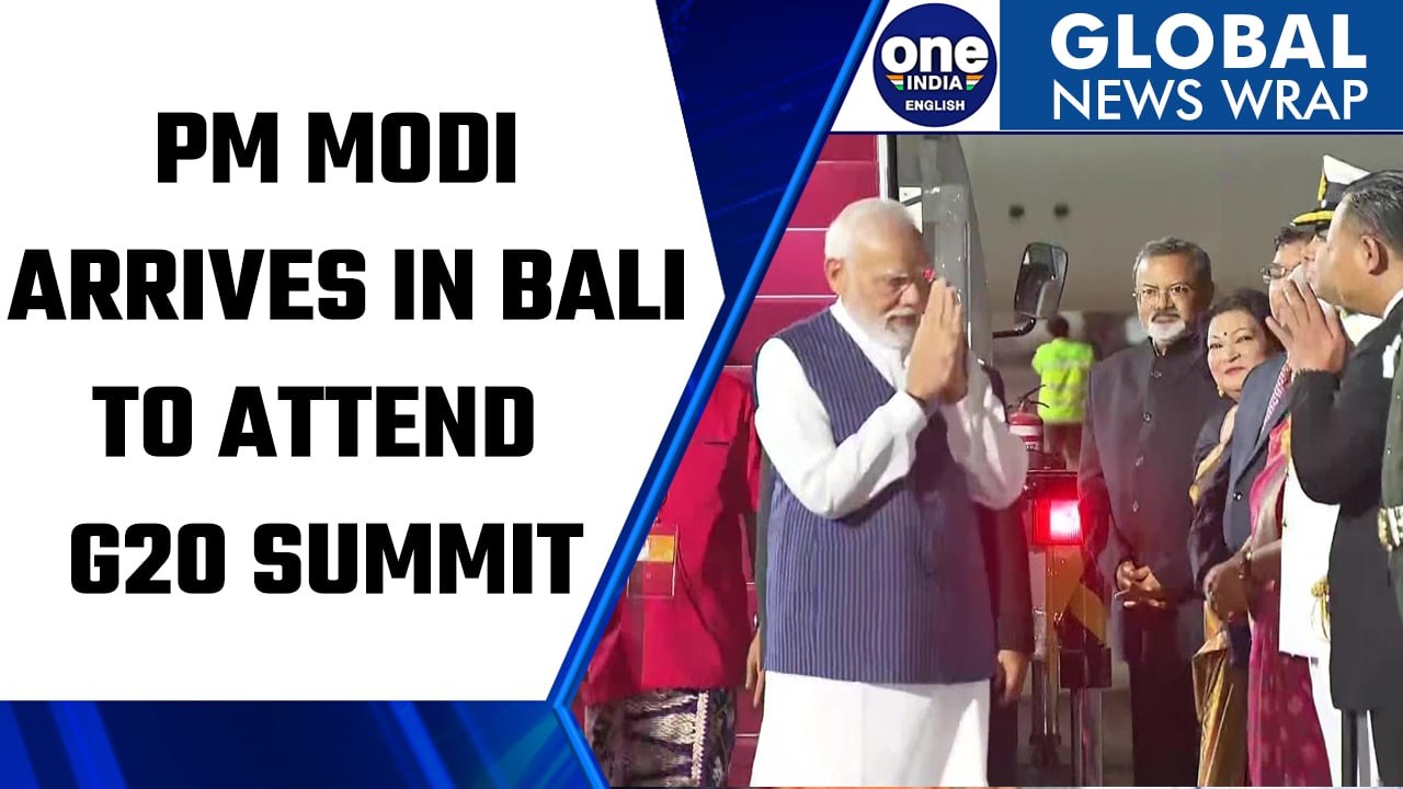 PM Modi arrives in Bali to attend the 17th G20 Summit| Oneindia News *News