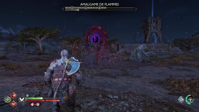 God of War Ragnarok : Boss Amalgame de flammes (Cratère Vanaheim)