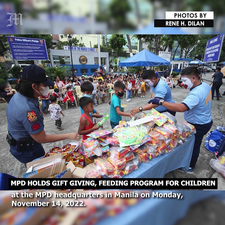 MPD holds gift giving, feeding program for children video Dailymotion