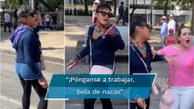 Diputada trans de Morena persigue a manifestantes en marcha para defender al INE