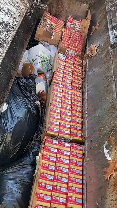 Crushing Milk in a Garbage Truck Compactor