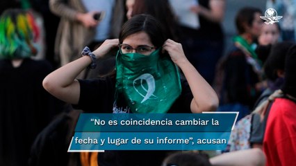 Feministas ya tenían "apartado" el Ángel este 27 de noviembre