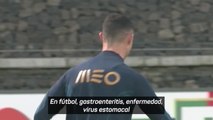 La reacción de Fernando Santos a la pregunta sobre las razones de la ausencia de Cristiano en el entrenamiento