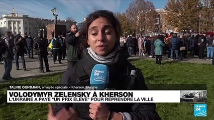 L'Ukraine a payé un "prix élevé" pour reprendre Kherson, dit Volodymyr Zelensky
