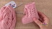 How to knitting baby booties sock for step by step