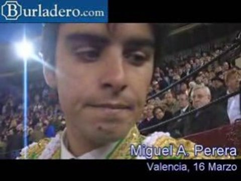 Declaraciones de Miguel Ángel Perera en Valencia