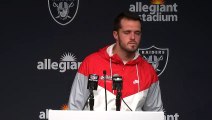 Raiders' Derek Carr Post Loss to Colts