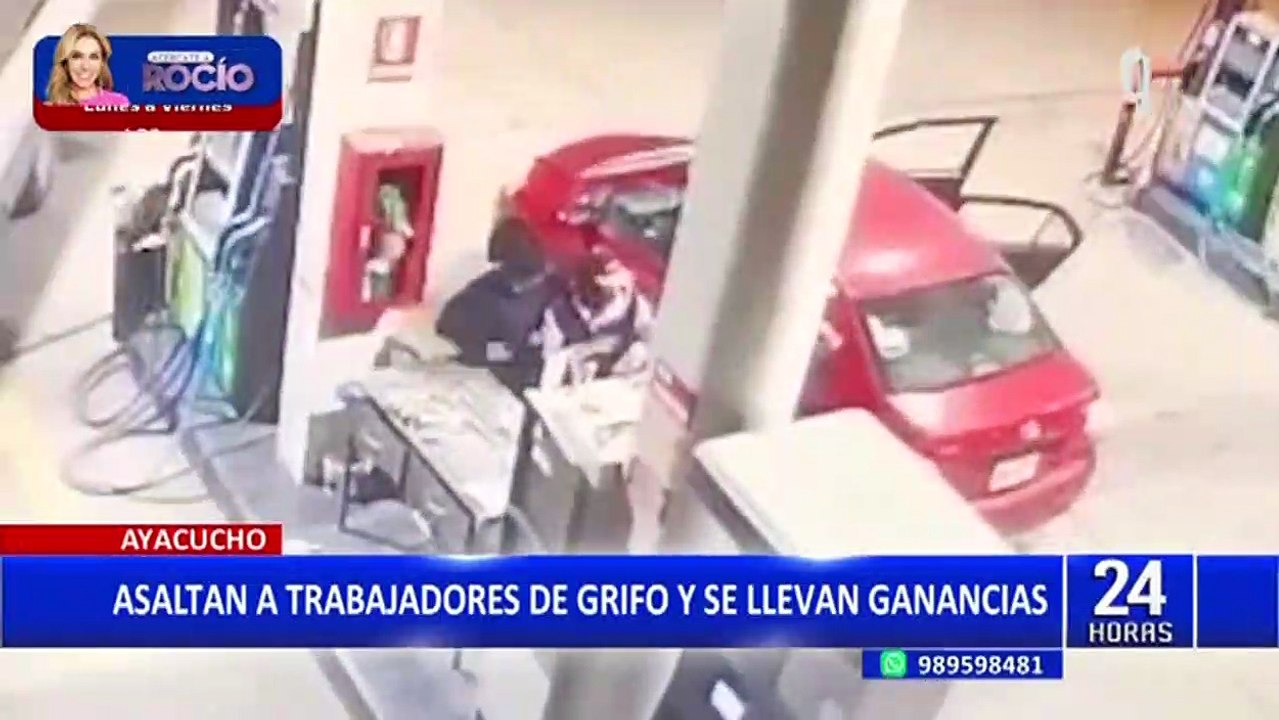 Ayacucho: Delincuentes encañonan a trabajadores de grifo y se roban todas las ganancias
