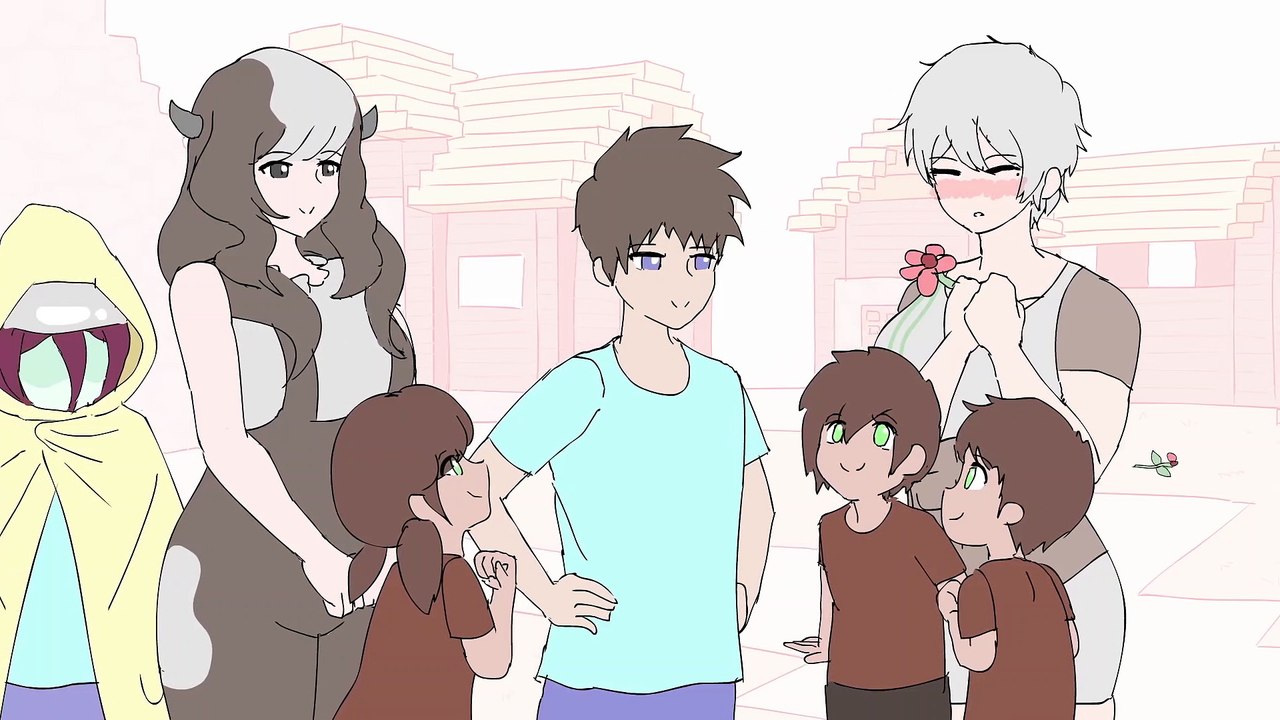 Iron Golem's flower Minecraft anime ep 10