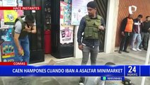 Comas: Capturan a delincuentes que iban a asaltar minimarket