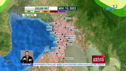 Weather update as of 6:27 AM (November 15, 2022) | UB