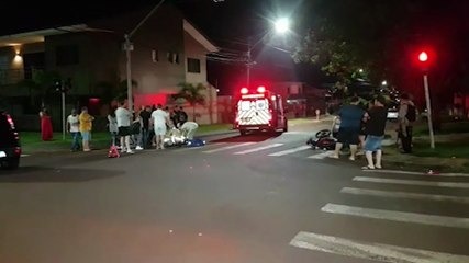 Piloto de motocicleta sofre fratura após colisão no Coqueiral