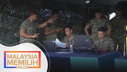 PRU15 | Proses undi awal di Kem Seri Pantai, Seberang Takir