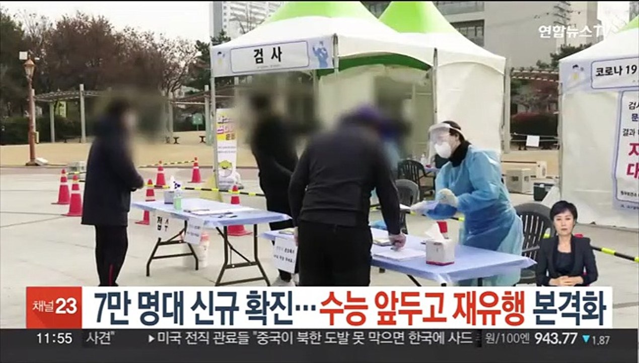 7만 명대 신규 확진…수능 앞두고 재유행 본격화